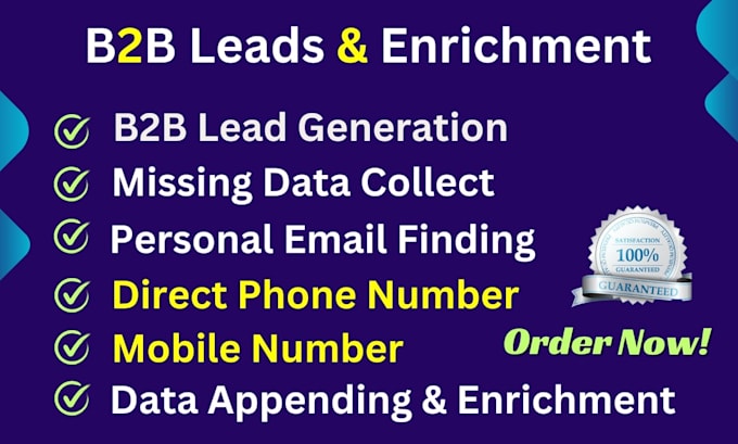 do b2b lead generation, direct phone number, cell phone, data enrichment, email