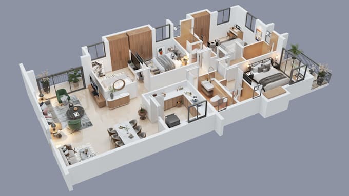 provide 2d to 3d floor plan visualizations in 24 hours