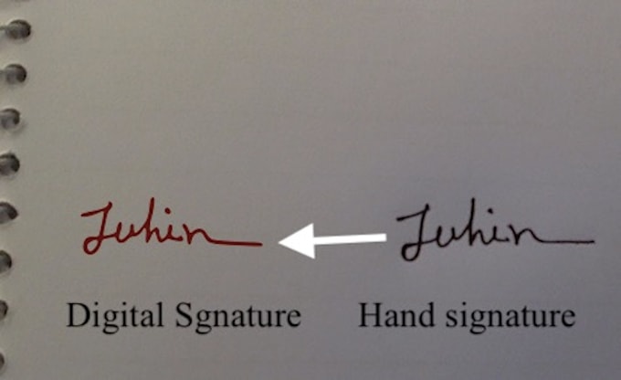 I will make digital signature from hand writing signature