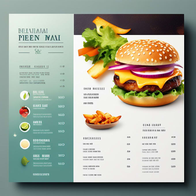 do professional restaurant menu design, food menu or digital