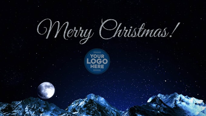 put logo and text christmas greetings video