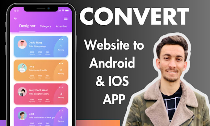 convert website to android ios webview flutter developer