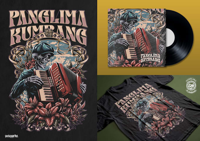 draw your album and tshirt band merch