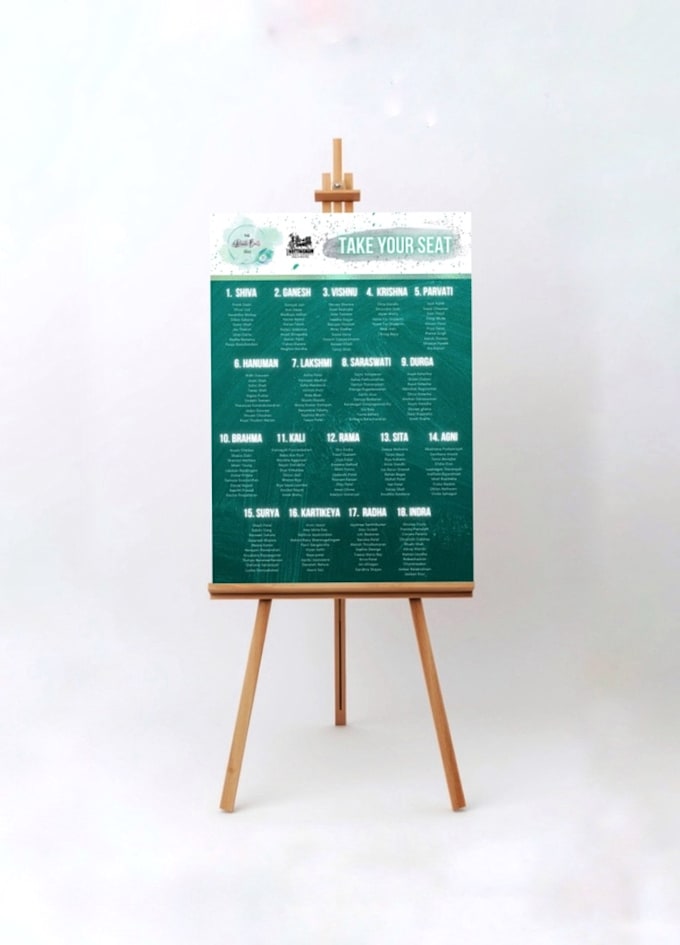 Design a table seating board perfect for your event by Madhuja14 | Fiverr