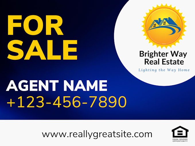 design a custom real estate yard sign