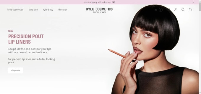 design lipstick shopify store eyelashes website lip gloss website makeup store