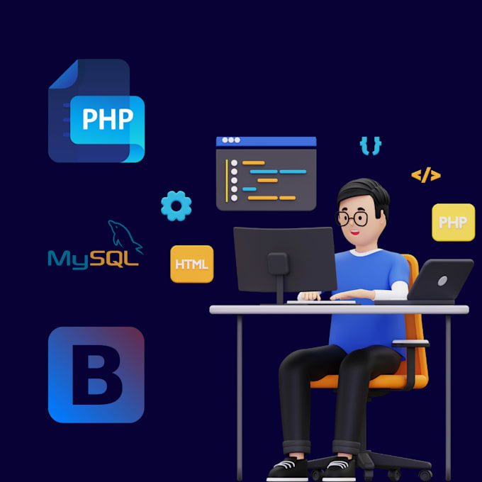develop custom PHP web application with mysql and bootstrap