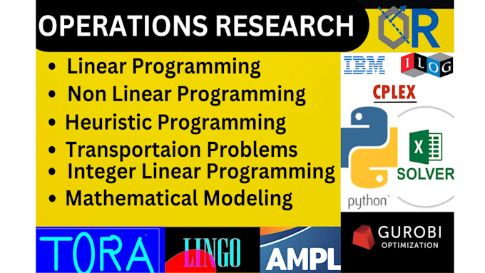 Do linear non linear integer programming optimization cplex, tora ...