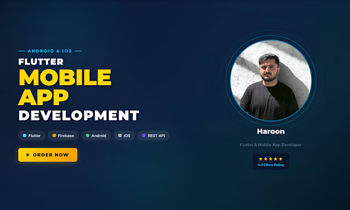 develop a flutter mobile app for ios and android with firebase