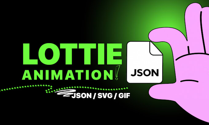 create custom json lottie animation for website or app