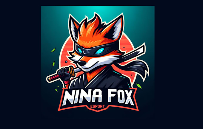 create unique ninja fox esport mascot logo