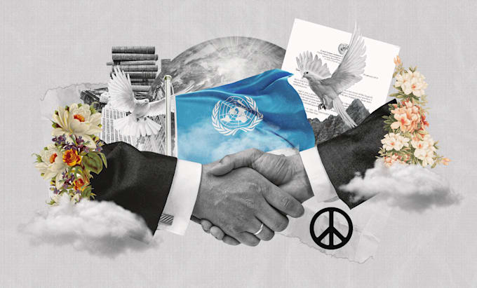 do creative digital collage art for social media