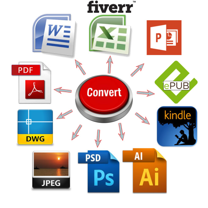 Convert pdf, office files, kindle, epub, psd, ai, jpeg by Yassineer | Fiverr