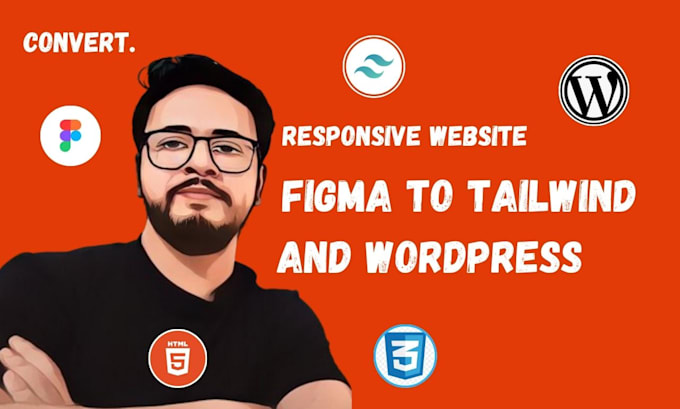 convert figma to HTML, figma to tailwind CSS, and wordpress