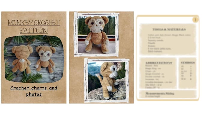 write crochet patterns of amigurumi toys with chart and picture