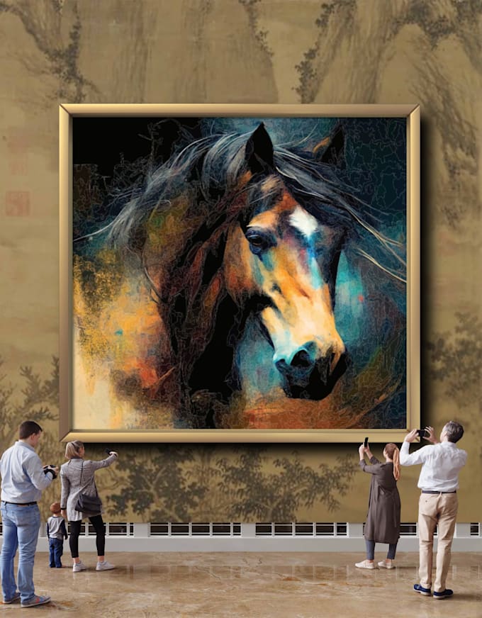 create eye catching, realistic canvas wall art mockups frame