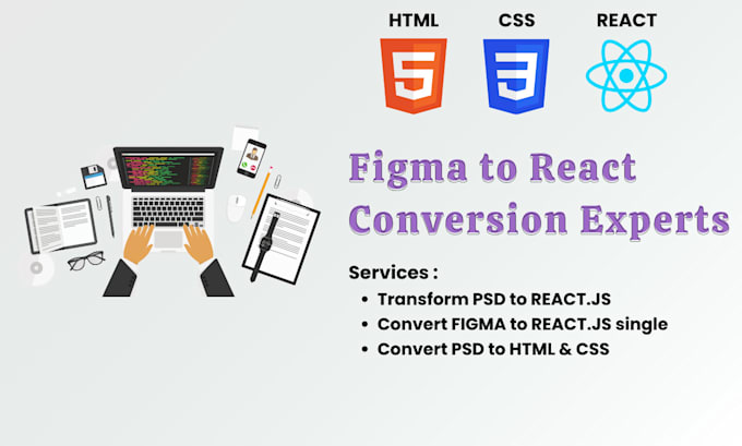 design custom react webpage , figma to react static page