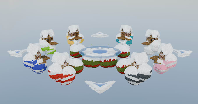 build for you a minecraft skywars or bedwars map