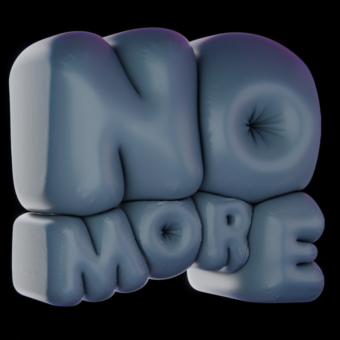 make original 3d text with texture for your brand
