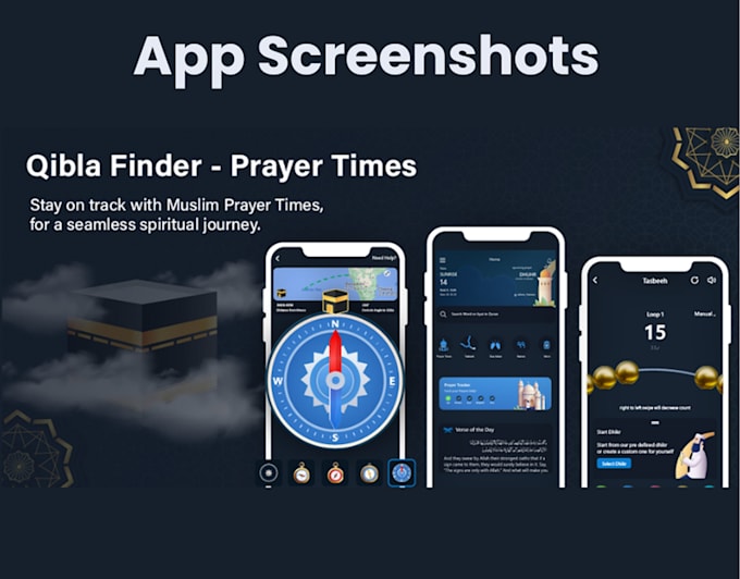 design app screenshots for play store and app store