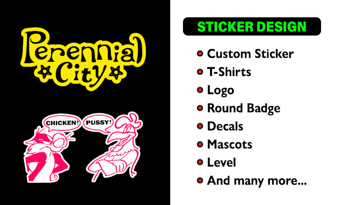 design sticker, tshirt, logo, round badge, decals, labels