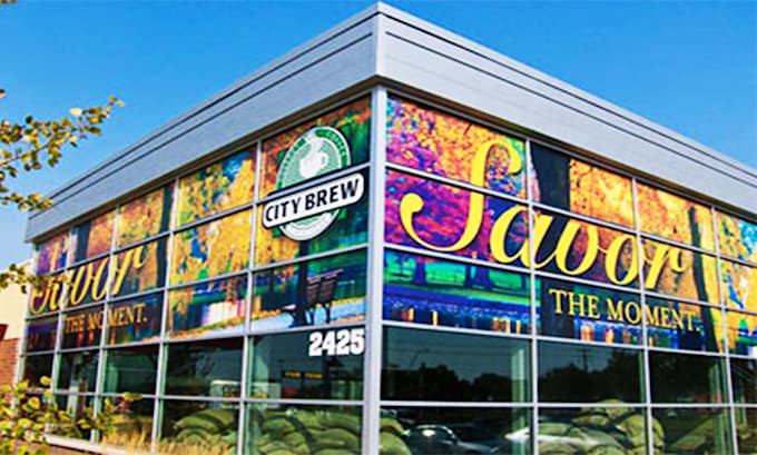design outstanding shopfront or storefront,  window graphic designs