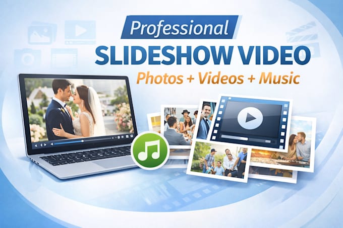 create professional slideshow videos from photos and videos