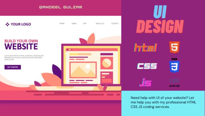 Be your front end website designer using html css js by Qandeelgulzar ...