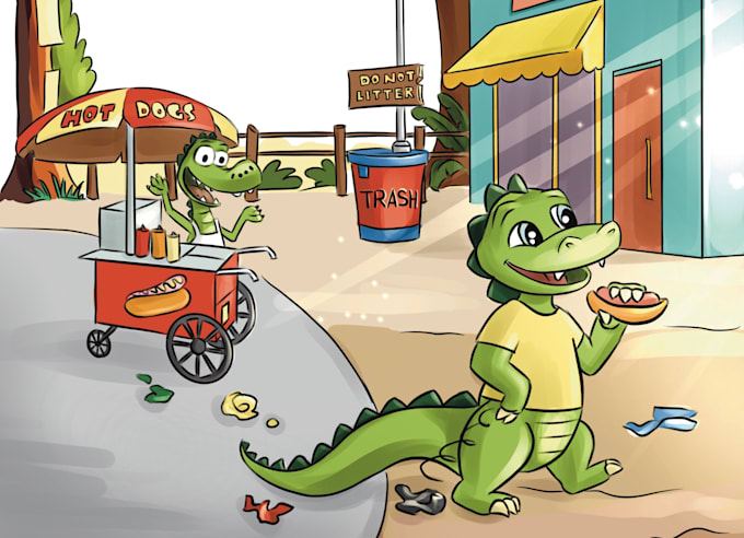 create attractive children book illustrations