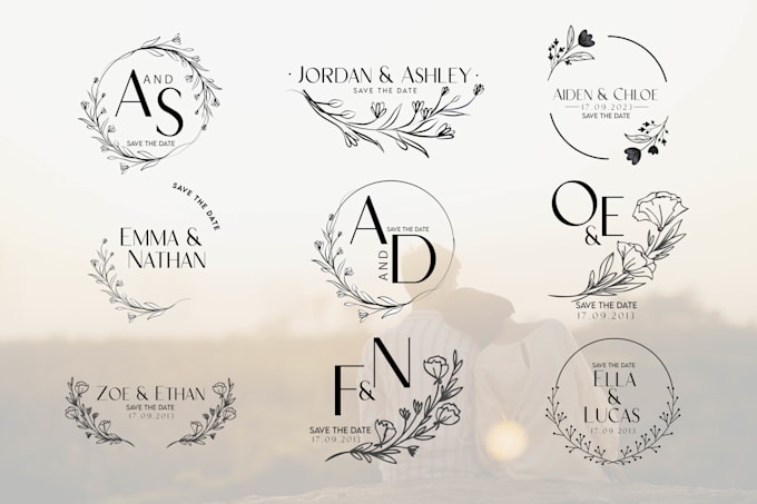 create memorable, anniversary, wedding logo, and monograms