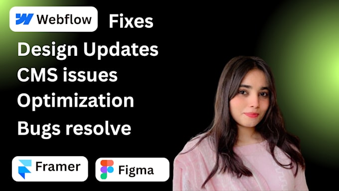 fix webflow issues, bug, optimize or edit webflow website
