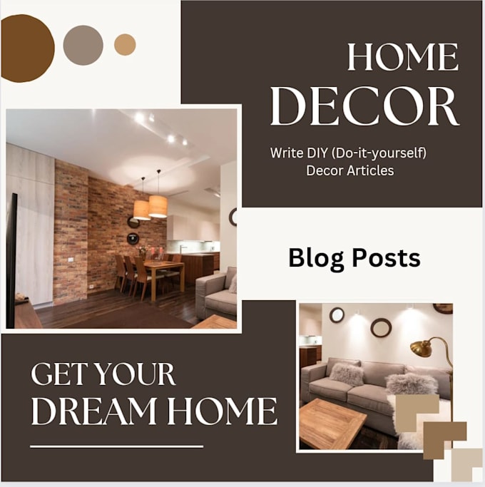 write DIY home decor articles and blog posts
