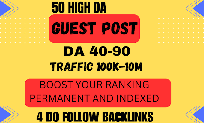 do high quality backlinks and high da guest post link building service