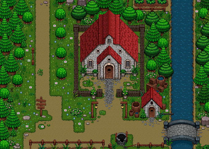 create for you the best pixel art  tileset