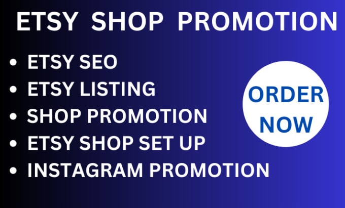 I will handle etsy shop marketing, etsy shop promotion, and etsy store SEO