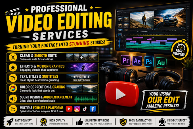 do video editing in after effects and premiere pro