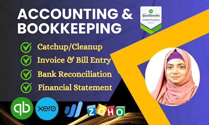 Do accounting and bookkeeping in quickbooks online xero wave by Sharifa ...