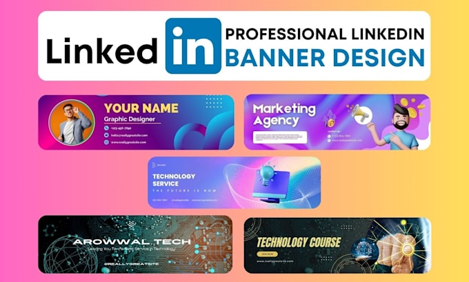 Design a professional linkedin banner by Art_by_sharry | Fiverr