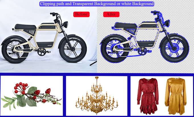 do clipping path , transparent , background removal or remove object
