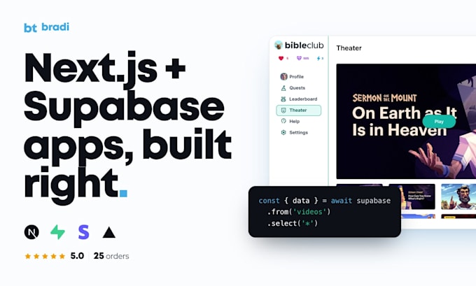 make supabase nextjs apps for you