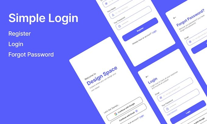create professional login forms, sign up form and web pages