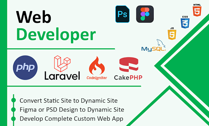 develop your web application using laravel, codeigniter or core PHP