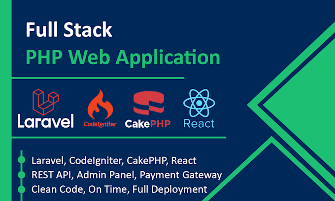 build a complete custom web app in laravel codeigniter or cakephp