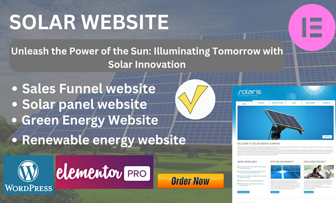 Do solar website, renewable energy and hvac website by Sahib0050 | Fiverr