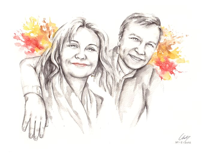 do watercolour abstract portrait