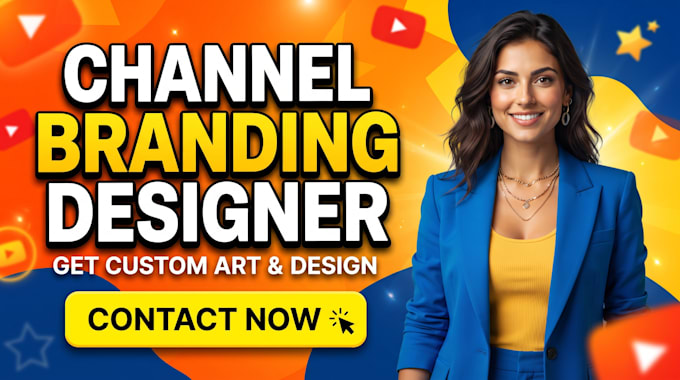 design your full youtube channel branding package