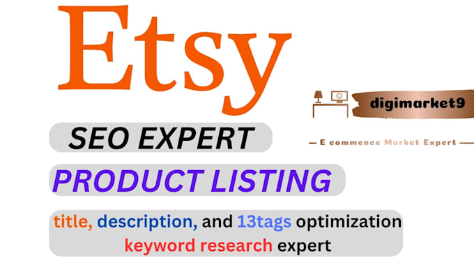 do etsy shop set up title, tags, description, seo content keyword research