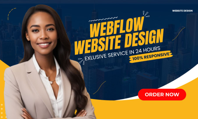 I will develop design responsive webflow website with custom integration and animation