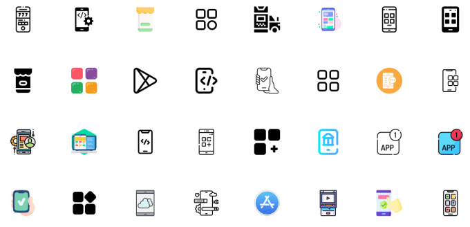 I will design unique, simple, attractive and modern custom icon set, app icon logo