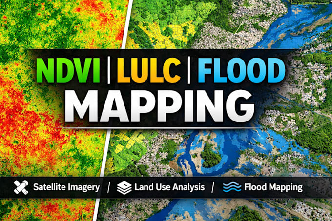 create ndvi, lulc, and land cover maps using satellite imagery